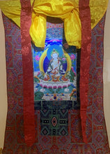 Load image into Gallery viewer, White Manjushri Silk Thangka