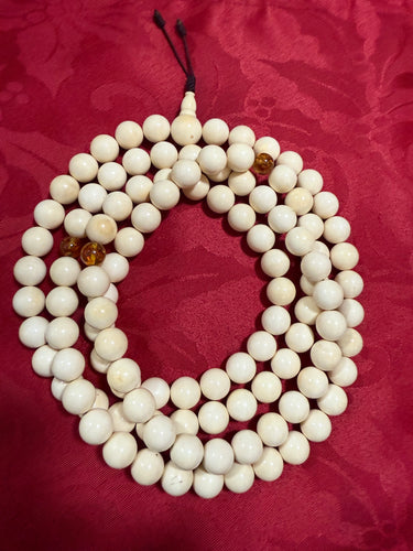 108 Authentic White Conch Mala (Large)