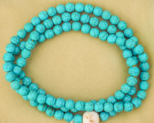 Load image into Gallery viewer, 108 Authentic Blue Turquoise Mala