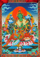 Load image into Gallery viewer, Large Green Tara Thangka