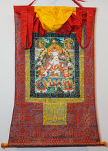 Load image into Gallery viewer, Large White Manjushri Thangka