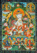 Load image into Gallery viewer, Large White Manjushri Thangka
