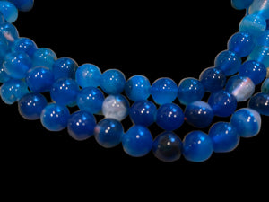 108 Authentic Blue Agate Mala