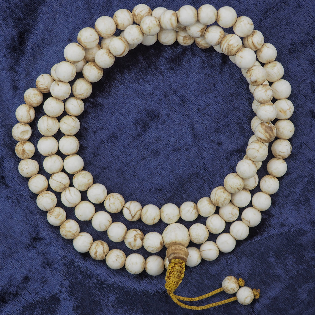 108 Vintage Mother Conch Shell Mala (Medium)