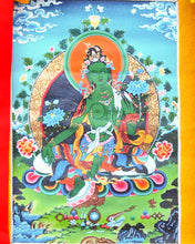 Load image into Gallery viewer, Green Tara Thangka