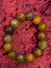 Load image into Gallery viewer, Authentic Green and Orange Jade Wrist Mala