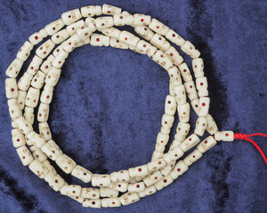 108 White Bone Skull Mala